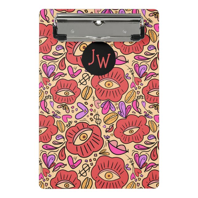 Eye Doodle Manifest Mini Klemmbrett (Vorderseite)
