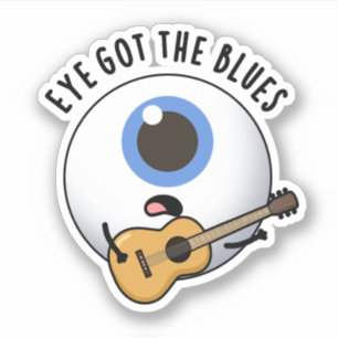 Eye Got die Blues Funny Eyeball Music Puff Aufkleber