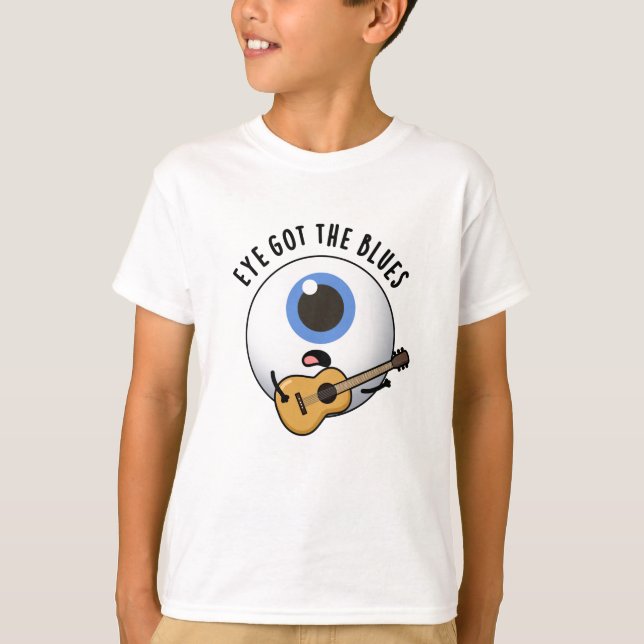 Eye Got die Blues Funny Eyeball Music Puff T-Shirt (Vorderseite)