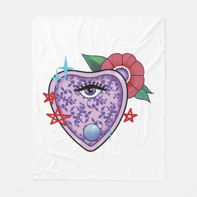 Eye Halloween Fleecedecke (Vorderseite)