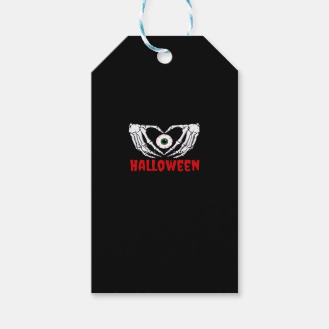 Eye Halloween - Skeleton Hands Herz Geschenkanhänger (Vorderseite)