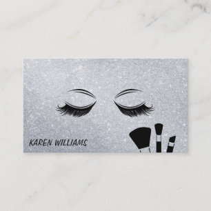 Eye Lash Glitzer   Makeup Brushes Visitenkarte