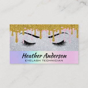 Eye Lash GLITZER TROPFEN Make up Artist Visitenkarte