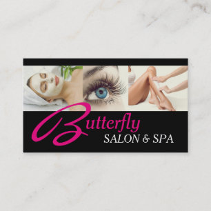 Eye Lashes Extensions Wax Facials Wellness-Center Visitenkarte