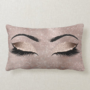 Eye Lashes Glitzer Black Glam MakeUp Rose Sequin Lendenkissen