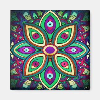 Eye Lotus Art Magnet