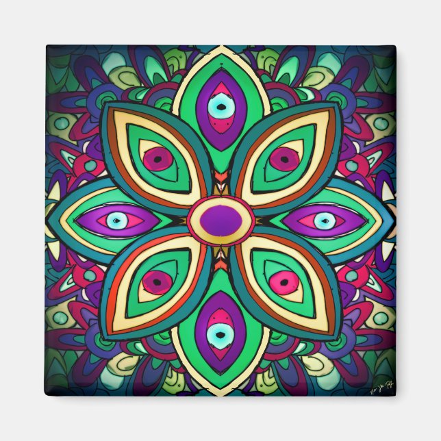 Eye Lotus Art Magnet (Vorne)