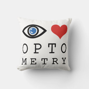 Eye Love Heart Optometry - Optometrist Eye Chart Kissen