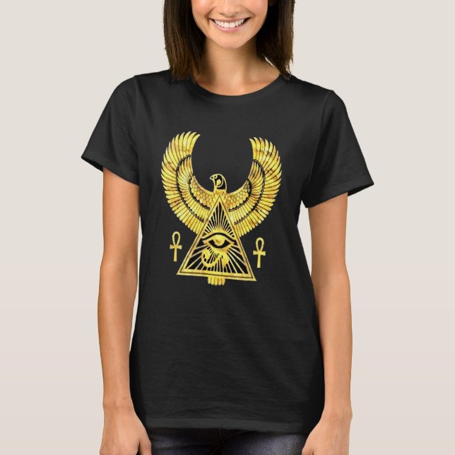 Eye of Horus Egyptian Symbol And The pyramid eye o T-Shirt (Vorderseite)