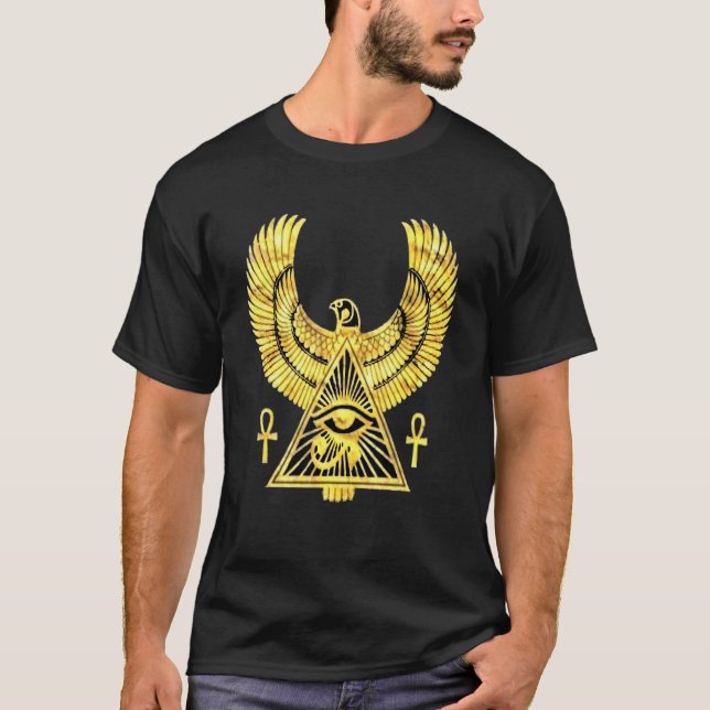 Eye of Horus Egyptian Symbol And The pyramid eye o T-Shirt (Vorderseite)
