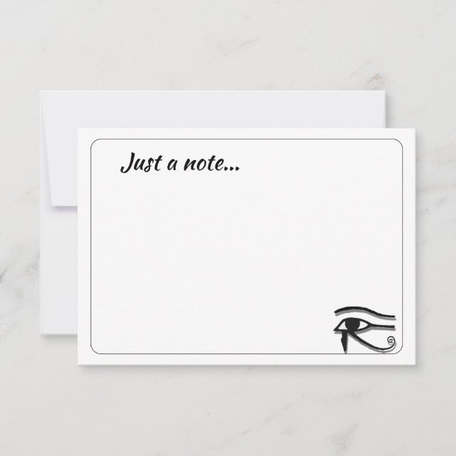 Eye Of Horus Egyptian Symbol Custom Just a Note Mitteilungskarte (Vorderseite)