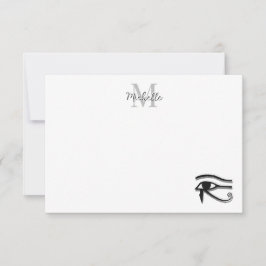 Eye Of Horus Egyptian Symbol Personalized Monogram Mitteilungskarte