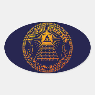 Eye of Providence 3 Ovaler Aufkleber