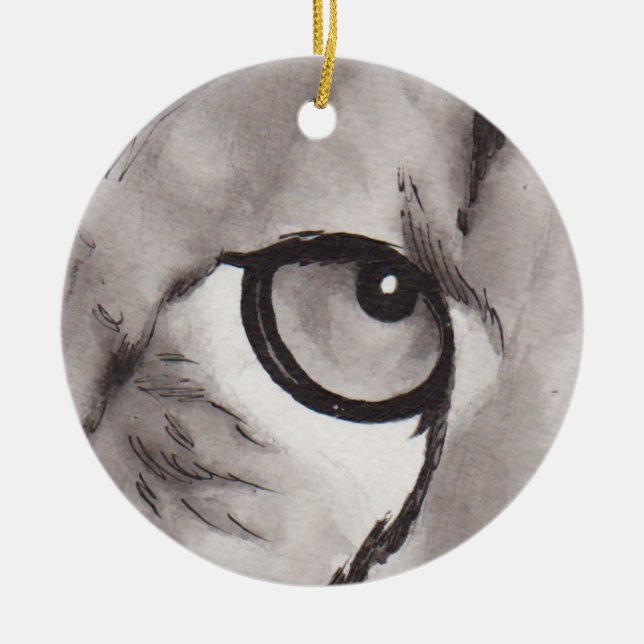 Eye of the Cheetah – Gaze Collection  Keramik Ornament (Vorne)