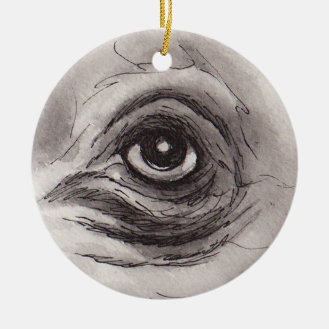 Eye of the Hippo – Gaze Collection Keramik Ornament (Vorne)
