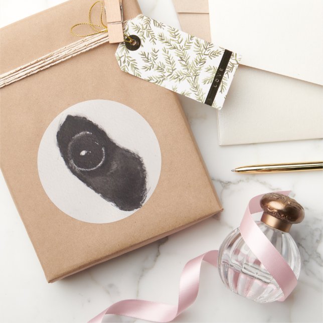 Eye of the Panda – Gaze Collection Runder Aufkleber (Schenken)