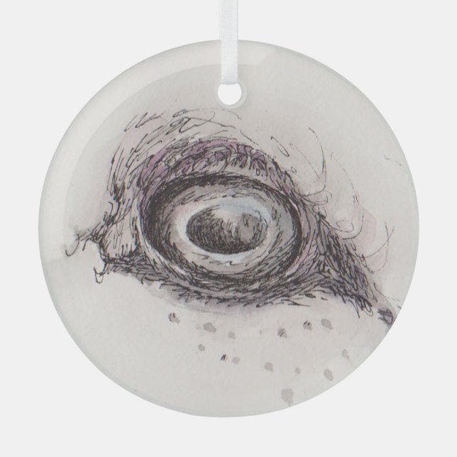 Eye of the Sheep – Gaze Collection Ornament Aus Glas (Vorderseite)