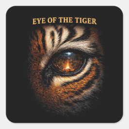 Eye of the Tiger Quadratischer Aufkleber