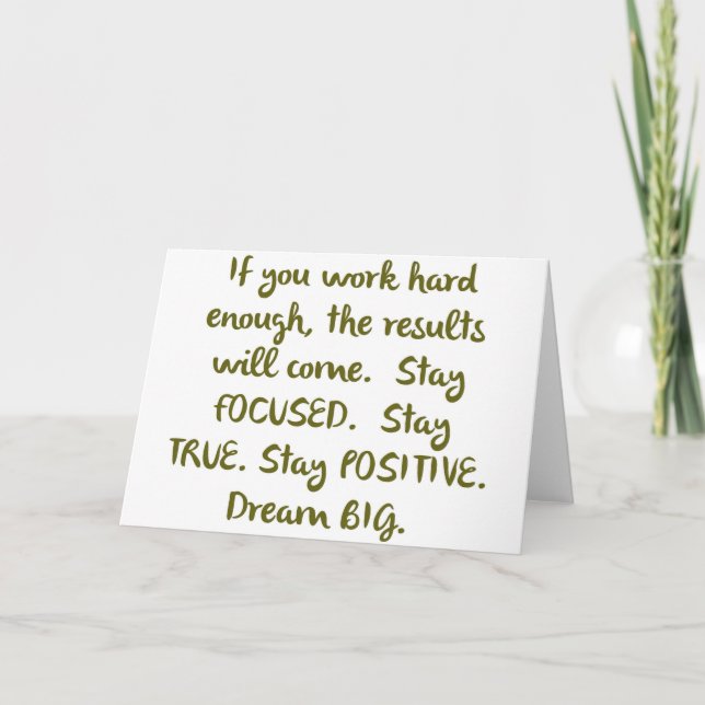 "Eye On Prize" Dream BIG Design Karte (Vorderseite)