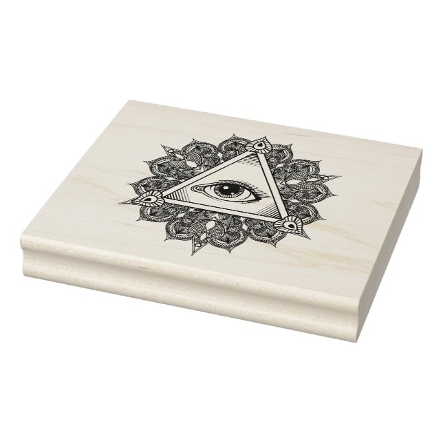 Eye Pyramid Symbol Doodle Gummistempel (Stempel)