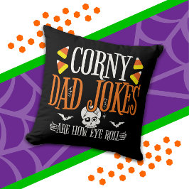 Eye Roll Joke Halloween Corny Vater Jokes Hallowee Kissen