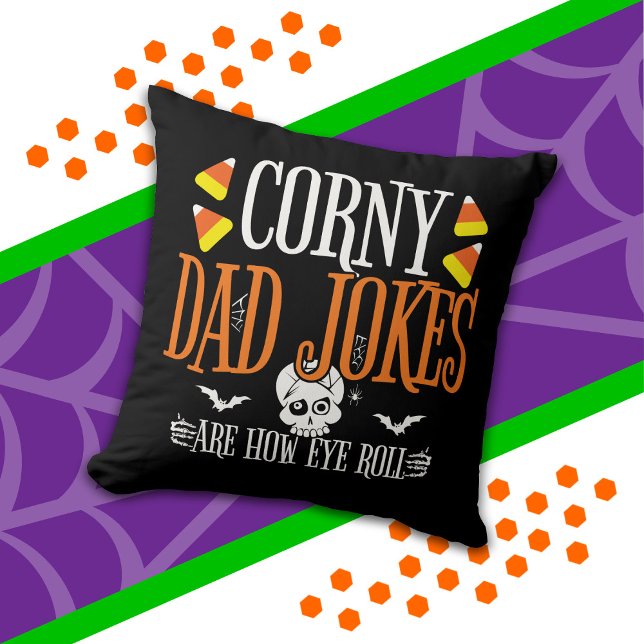 Eye Roll Joke Halloween Corny Vater Jokes Hallowee Kissen (Von Creator hochgeladen)
