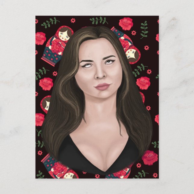 Eye Roll Postkarte (Vorderseite)