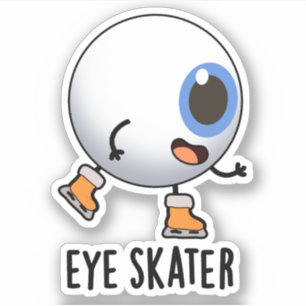 Eye Skater Funny Ice Skaten Puff Aufkleber