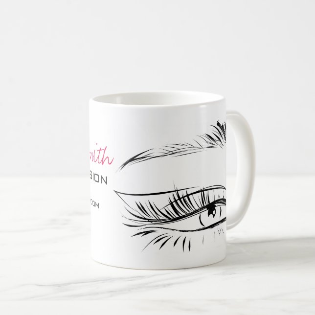 Eye Sketch Mascara Kaffeetasse (VorderseiteRechts)
