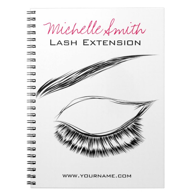 Eye Sketch Mascara Lash Extension Notizblock (Vorderseite)
