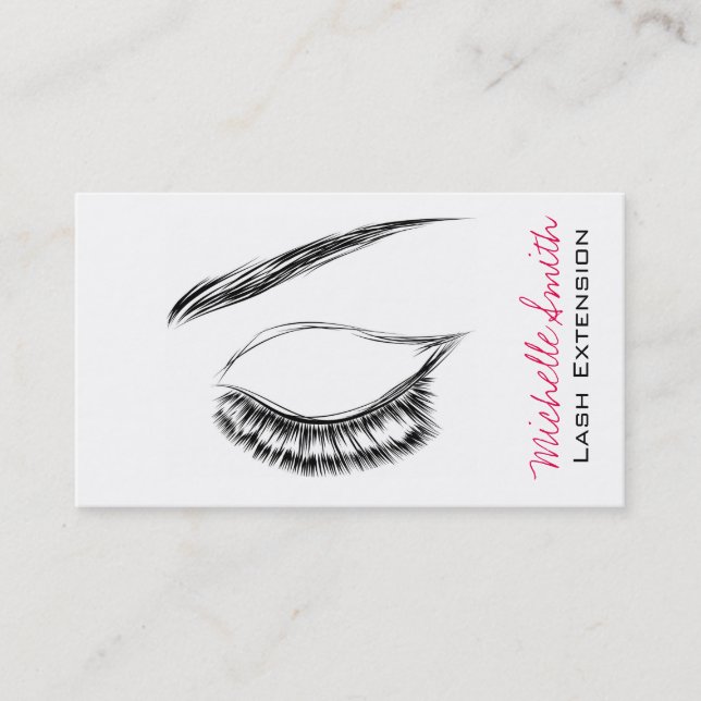 Eye Sketch Mascara Lash Extension Visitenkarte (Vorderseite)