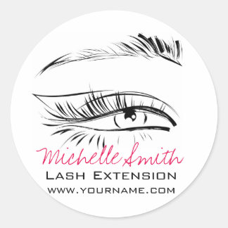 Eye Sketch Mascara Runder Aufkleber