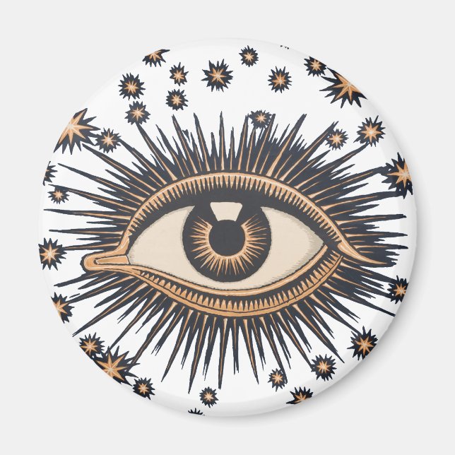 Eye Stars Moon Celestial Nouveau Magnet (Vorne)