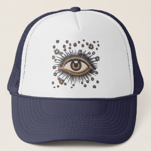 Eye Stars Moon Celestial Nouveau Truckerkappe