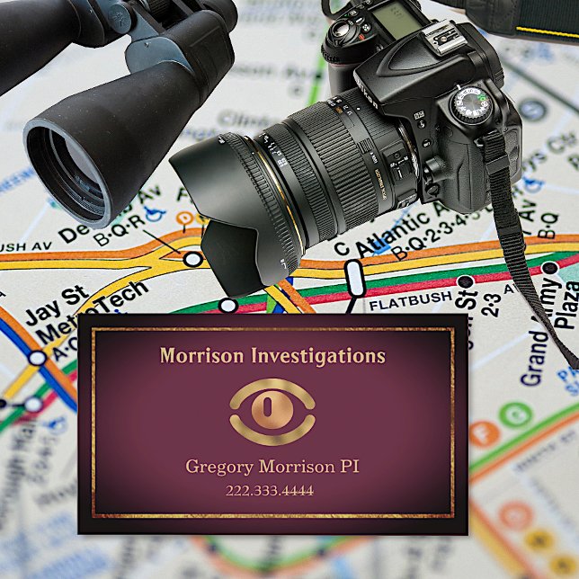 Eye Symbol Private Investigation Business Card Visitenkarte (Von Creator hochgeladen)