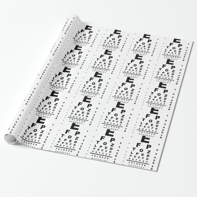 Eye Test Chart Geschenkpapier (Ungerollt)