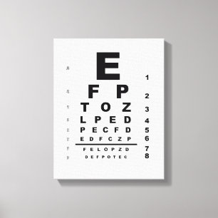 Eye Test Chart Leinwanddruck