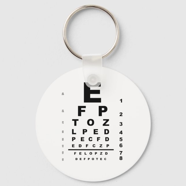 Eye Test Chart Schlüsselanhänger (Vorderseite)