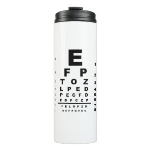 Eye Test Chart Thermosbecher
