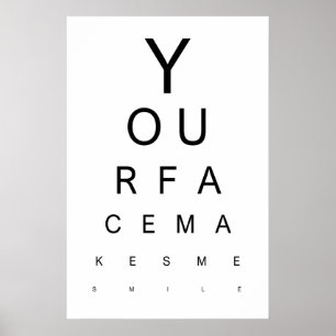 Eye Test Kunstprint Dein Gesicht bringt mich zum L Poster