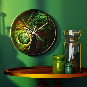 Eye to Eye Abstract Art Round Große Wanduhr