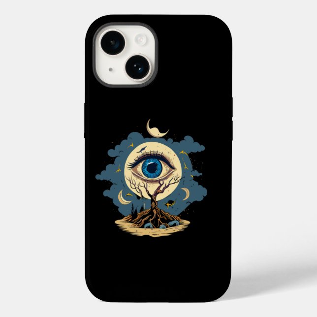 Eye Tree Moon Art Case-Mate iPhone Hülle (Rückseite)