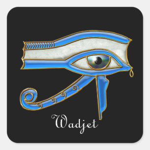 EYE VON HORUS Wadjet ägyptische Kunstkleber Quadratischer Aufkleber
