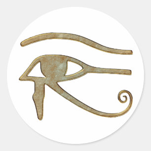 EYE VON HORUS Wadjet ägyptische Kunstkleber Runder Aufkleber
