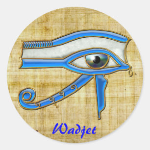 EYE VON HORUS Wadjet ägyptische Kunstkleber Runder Aufkleber
