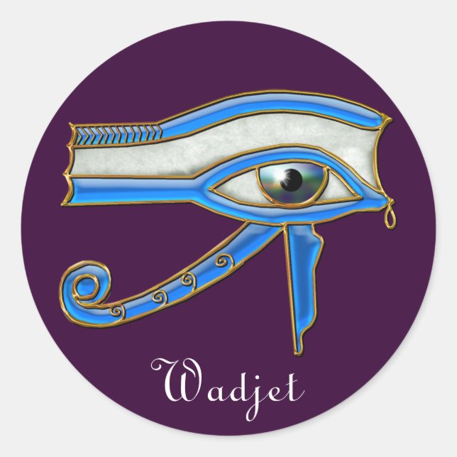 EYE VON HORUS Wadjet ägyptische Kunstkleber Runder Aufkleber (Vorderseite)