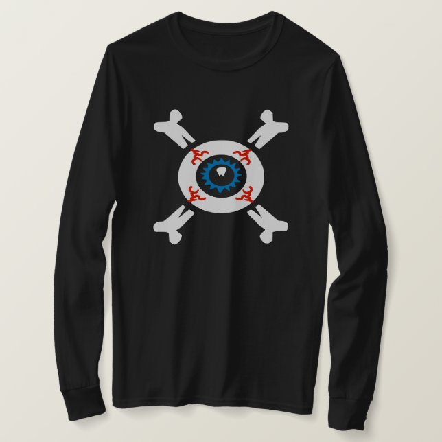 Eyeball-and-Crossbones für dunkle Shirts (Design vorne)