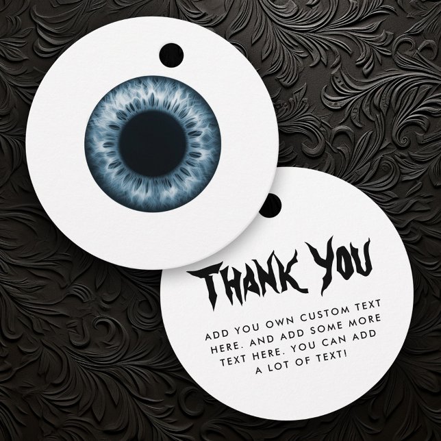 Eyeball blue iris Halloween thank you Geschenkanhänger (Eyeball blue iris Halloween thank you Favor Tags)