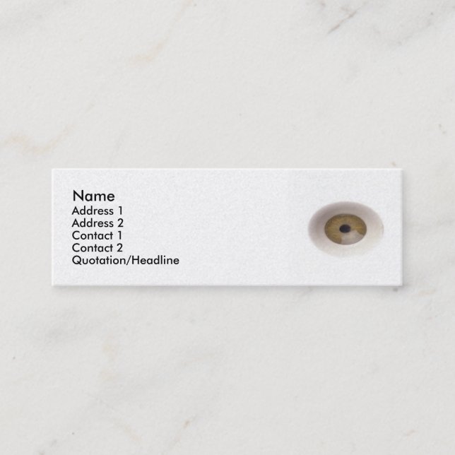 Eyeball Business Card Mini Visitenkarte (Vorderseite)