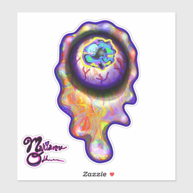 Eyeball Cry Paint Splash Tränen Emoji Sticker (Blatt)